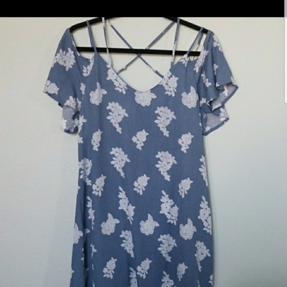 Lulu's Girly Summer floral cold shoulder mini dress NWT medium - Picture 9 of 9